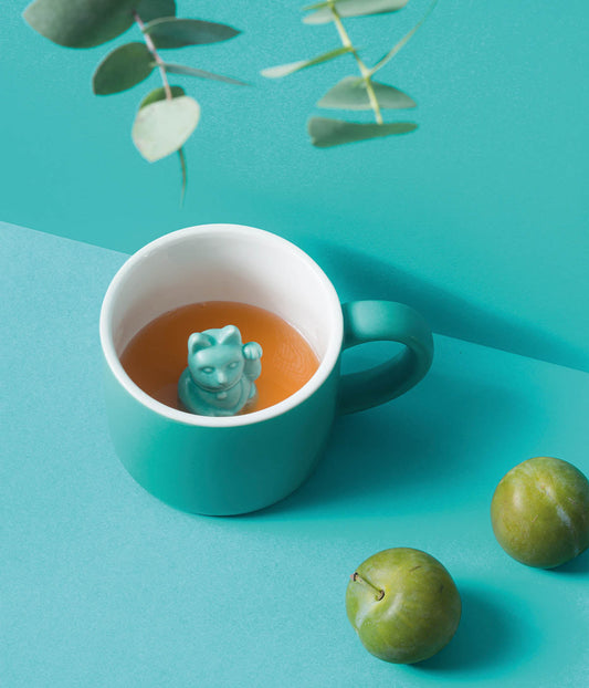 Mug Maneki Neko Turquoise