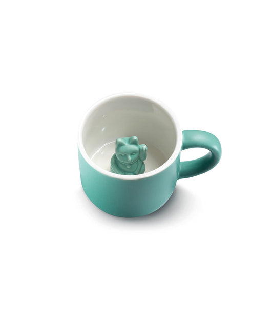 Mug Maneki Neko Turquoise