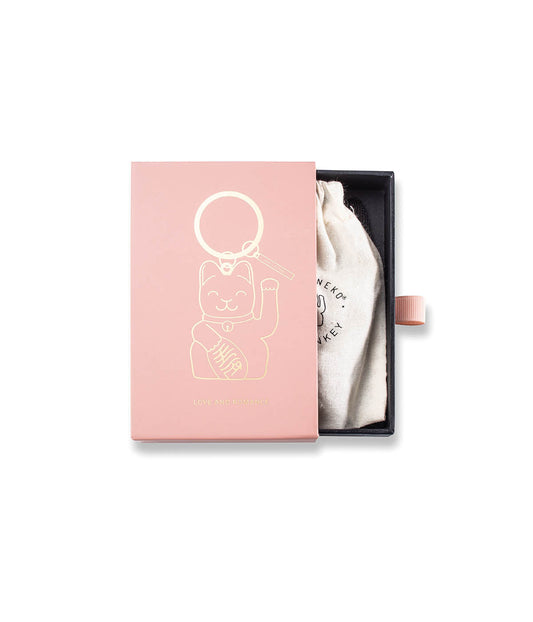 Lucky Cat Keyring Pink