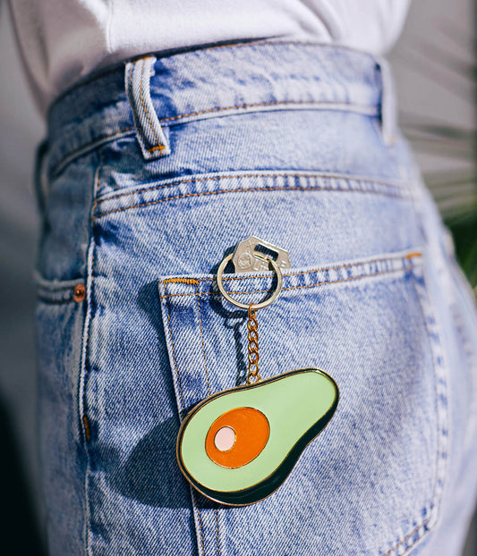 Oversized Avocado Keyring