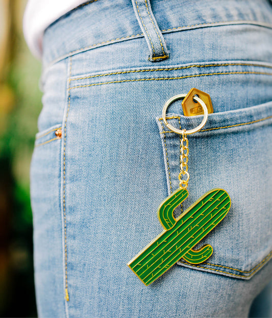 Oversized Cactus Keyring