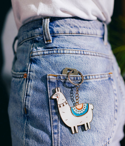 Oversized Llama Keyring