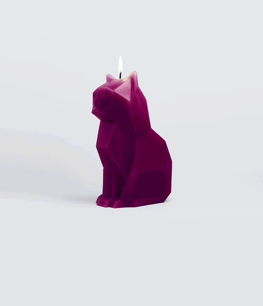 PyroPet Kisa Candle Burgundy