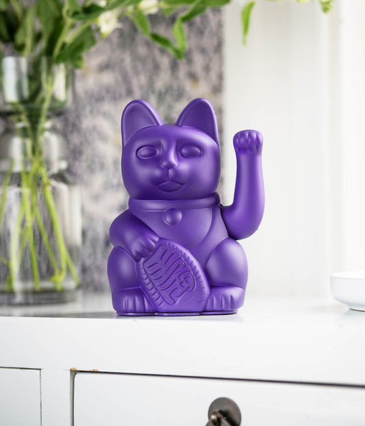 Unlock Good Fortune & Prosperity with Lucky Cat Violet