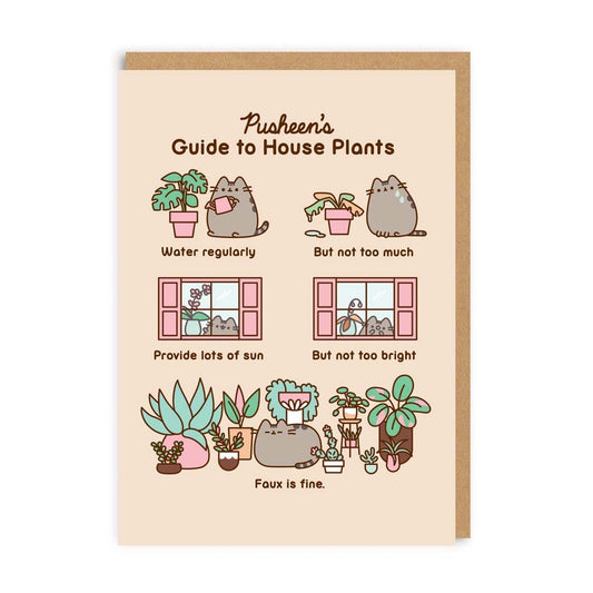 Pusheen’s Guide To House Plants Greeting Card