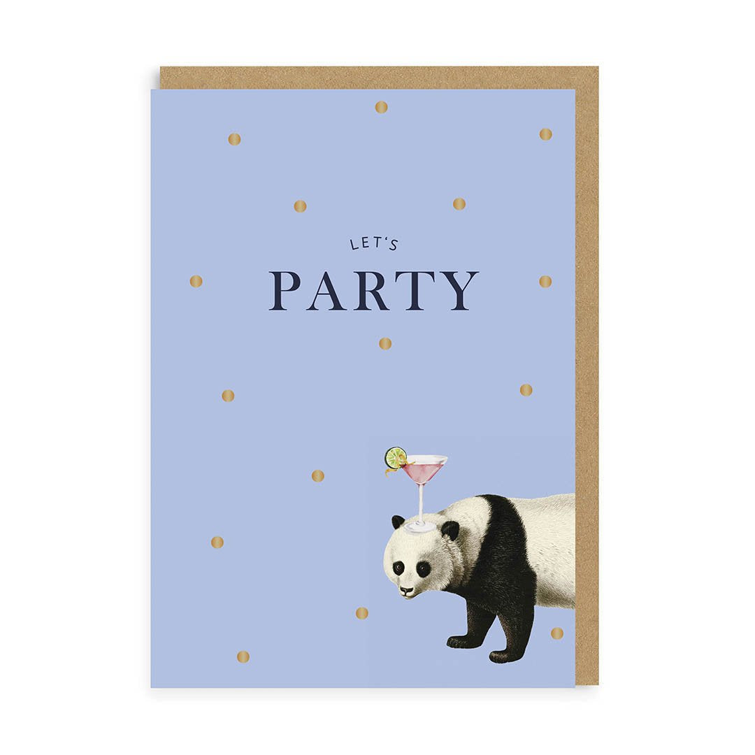 Let’s Party Panda Greeting Card