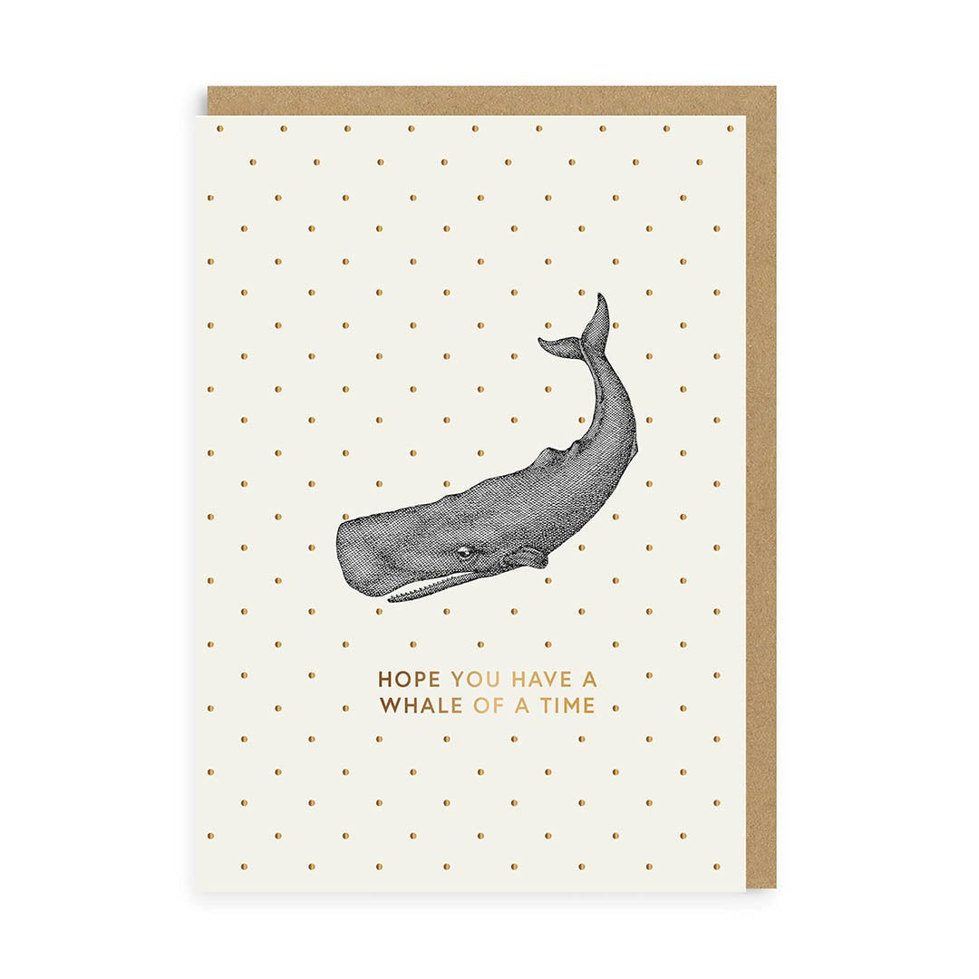 Mono Hope You Have A Whale Of A Time Greeting Card
