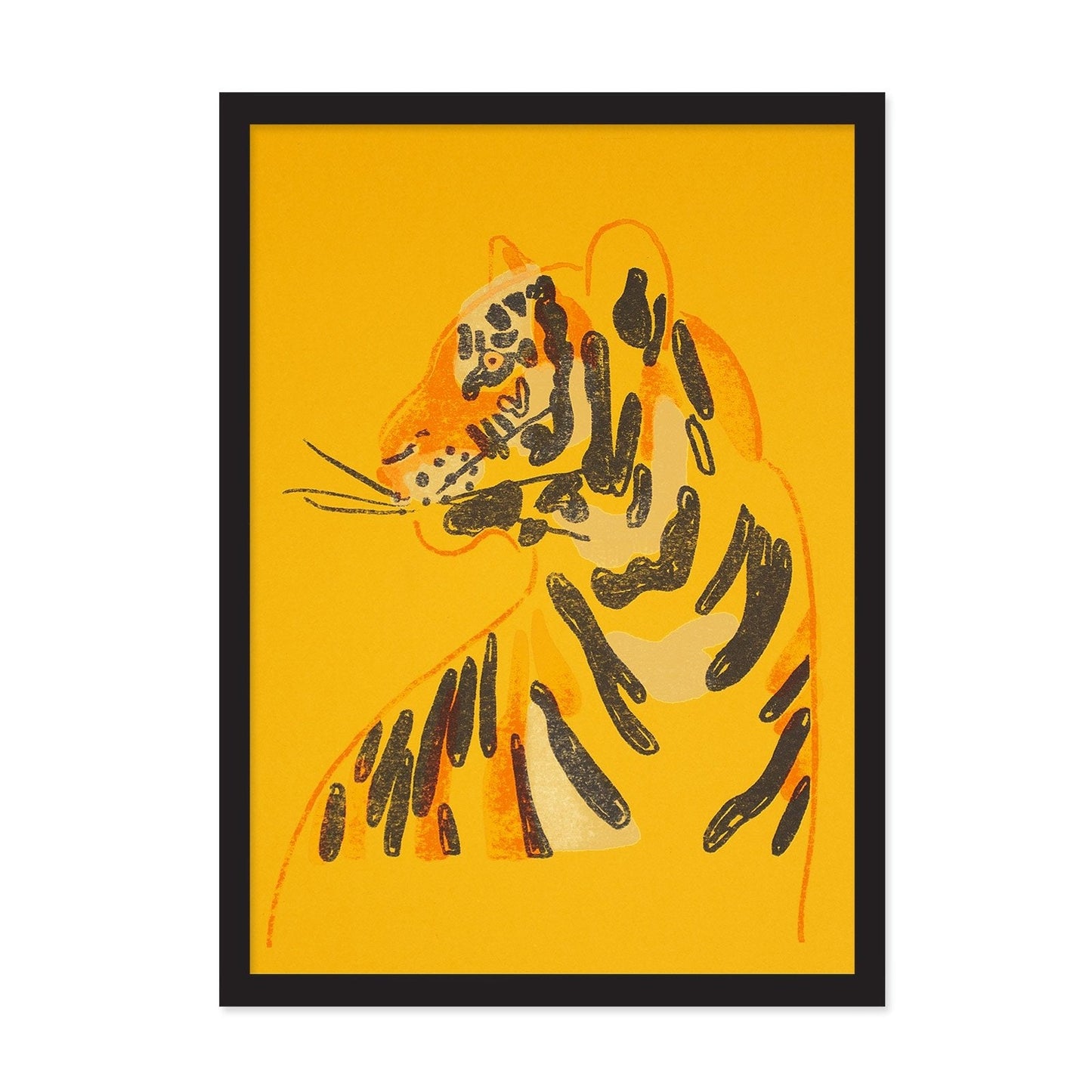 Neon Tiger A4 Riso Print