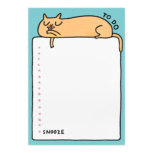 To Do Snooze Cat A5 Notepad